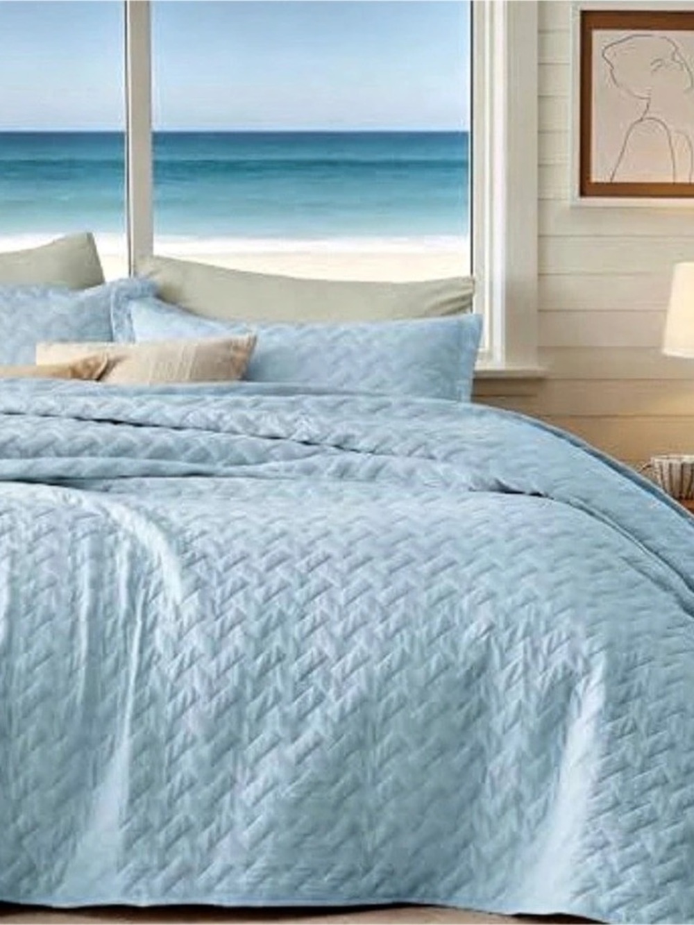Blue Geometric Quilt Twin